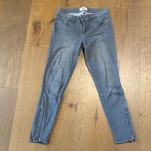 PAIGE Grey Skinny Jeans with Ankle Zippers